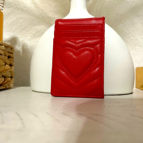 Card case wallet red chevron - Picture 1 of 4